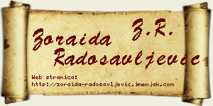 Zoraida Radosavljević vizit kartica